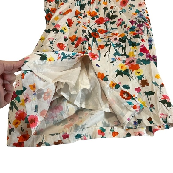 Talbot Runhof Gorgeous Midi Dress Floral Ruched Unique 12 Fairy whimsical - Picture 8 of 16